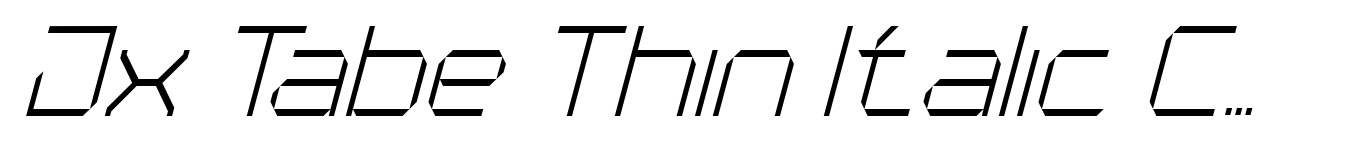 Jx Tabe Thin Italic Condensed